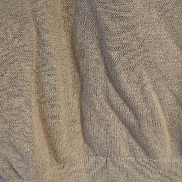 LOFT Beige Long Sleeve Top with Lace Accents - Picture 7 of 8